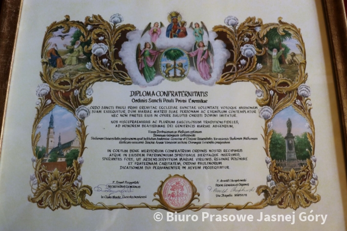 Warszawiak nowym konfratrem Zakonu Świętego Pawła Pierwszego Warszawiak nowym konfratrem Zakonu Świętego Pawła Pierwszego