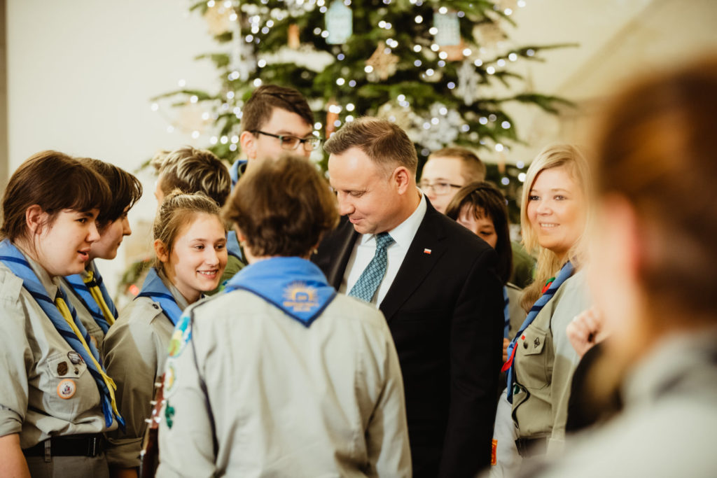 Betlejemskie Światło Pokoju w Pałacu Prezydenckim