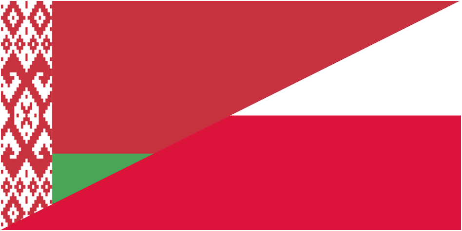Flaga Polski i Białorusi