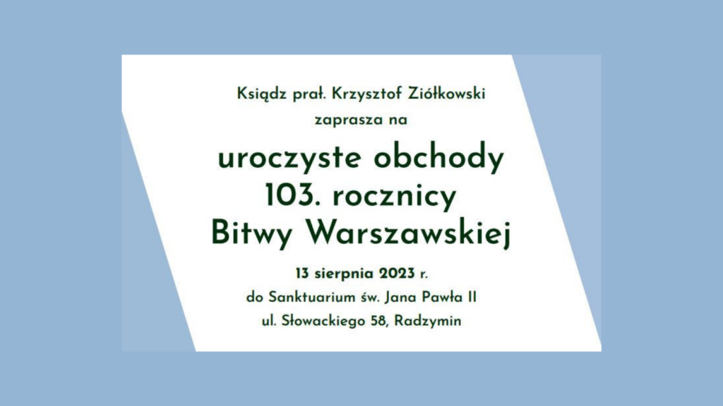 To będzie czas wdzięczności i modlitwy o pokój