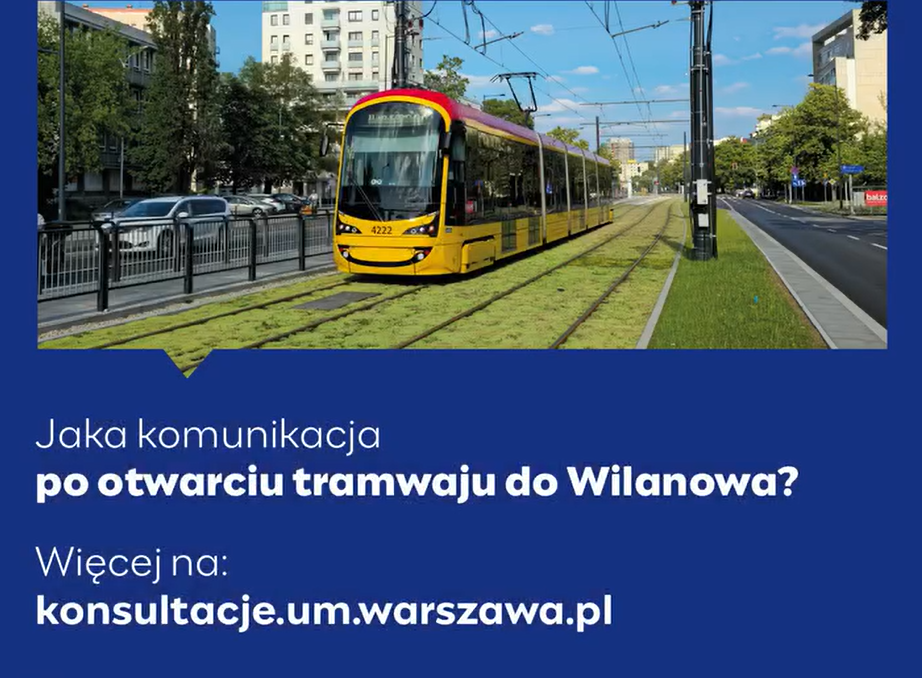 Co z autobusami gdy ruszy tramwaj do Wilanowa?