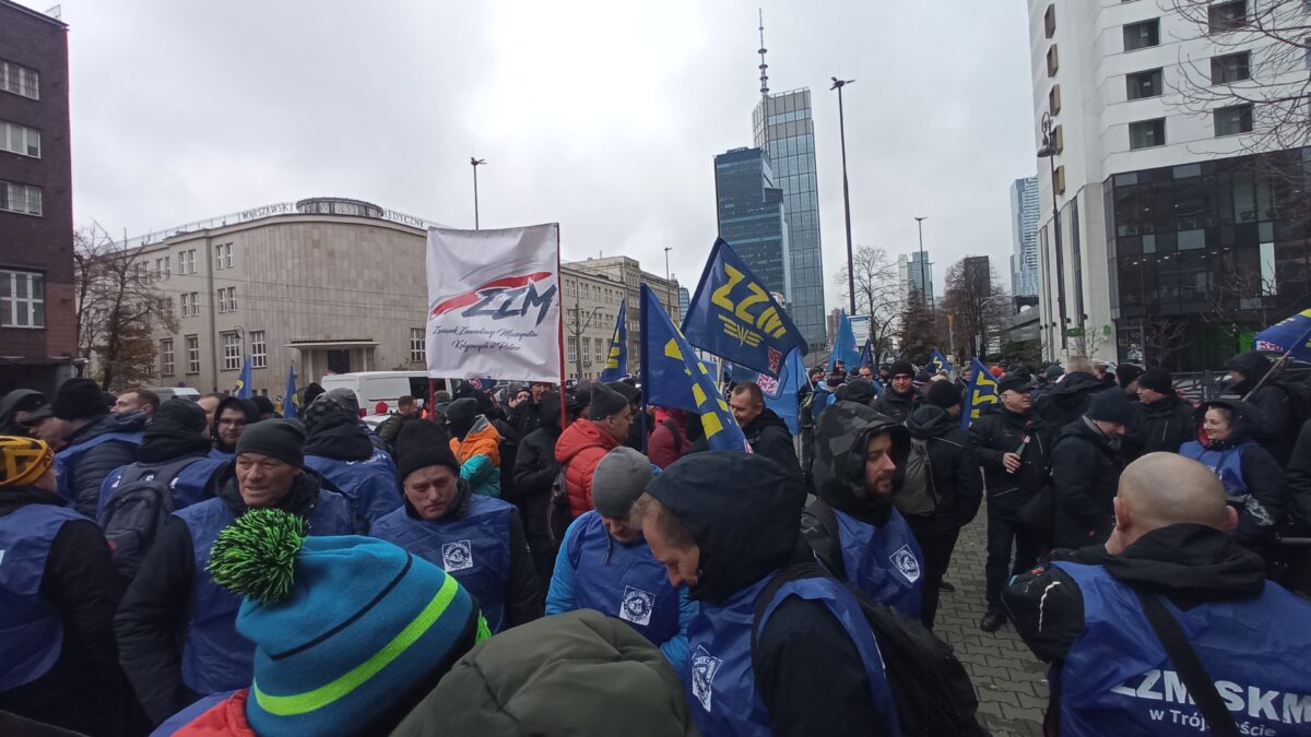 Maszyniści protestowali