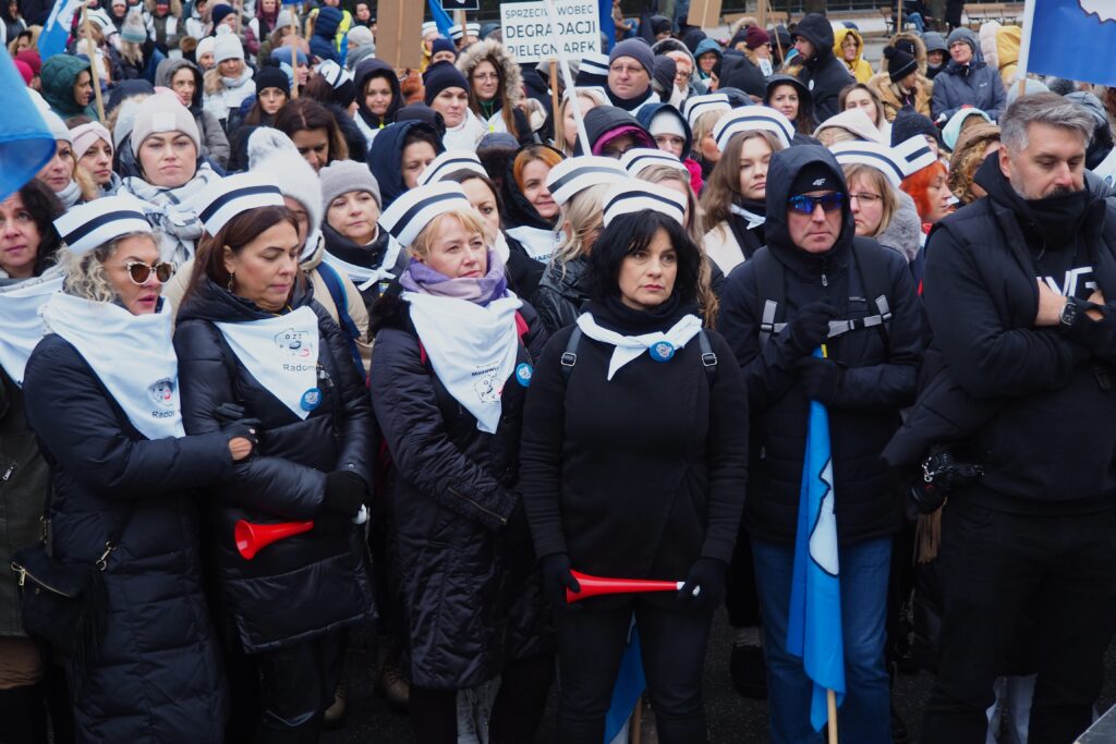 Pielęgniarki w Warszawie protestują