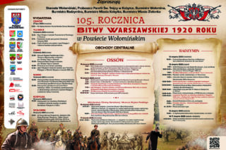Starosta Wołomiński, Proboszcz Parafii Świętej Trójcy w Kobyłce oraz burmistrzowie Wołomina, Radzymina, Kobyłki i Zielonki zapraszają na uroczyste obchody 105. rocznicy Bitwy Warszawskiej 1920 roku.