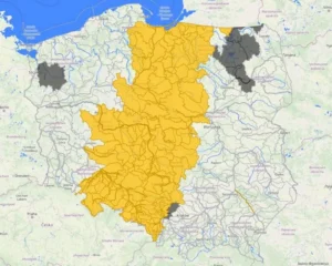 Ostrzeżenia hydrologiczne z dnia 26 maja 2025 r.; źródło: IMGW