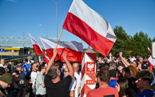 Lubieszyn, 30.06.2025. Zgromadzenie na granicy polsko-niemieckiej