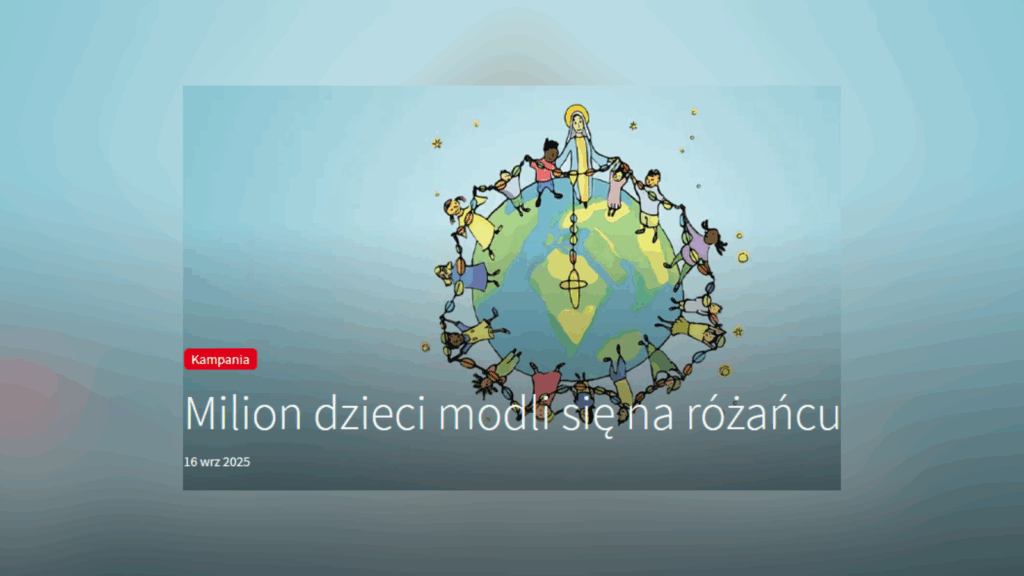 Dzieci modlą się na różańcu o pokój